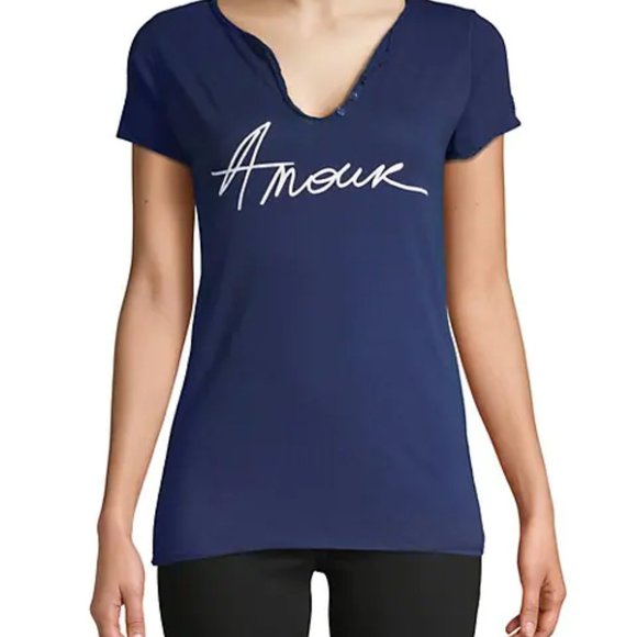 **SOLD** ZADIG & VOLTAIRE Tunisien 'Amour' Henley - Picture 1 of 6